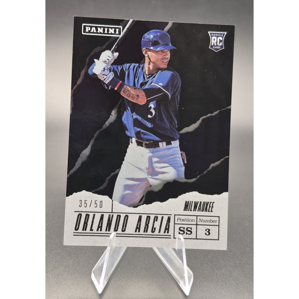 2017 Panini Father's Day Orlando Arcia #63 Rookie Foil /50 (RC) Brewers